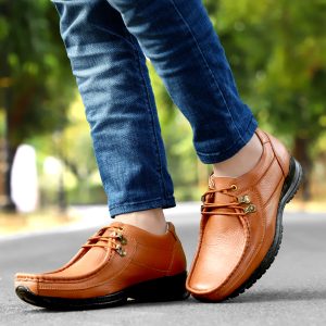 Genuine Leather Formal Shoes (Tan)